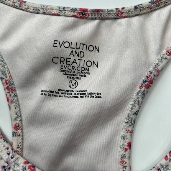 Evolution & creation athletic set Crop top racerback legging Snow Garden Floral - Picture 8 of 16